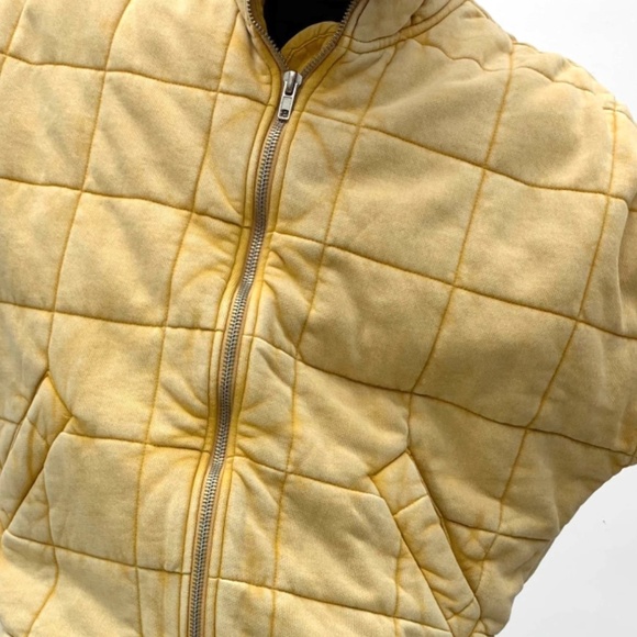 NEW BEST Free People Dolman Quilted Knit Jacket - Pineapple Punch - Picture 4 of 7